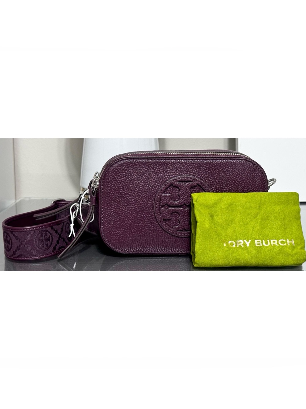 TORY BURCH Miller Mini Crossbody Bag, DARK CARMINE - Picture 2 of 11
